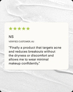 Five-star customer review of Z Clear Shikimic Hydroxy-Biome Facial Serum