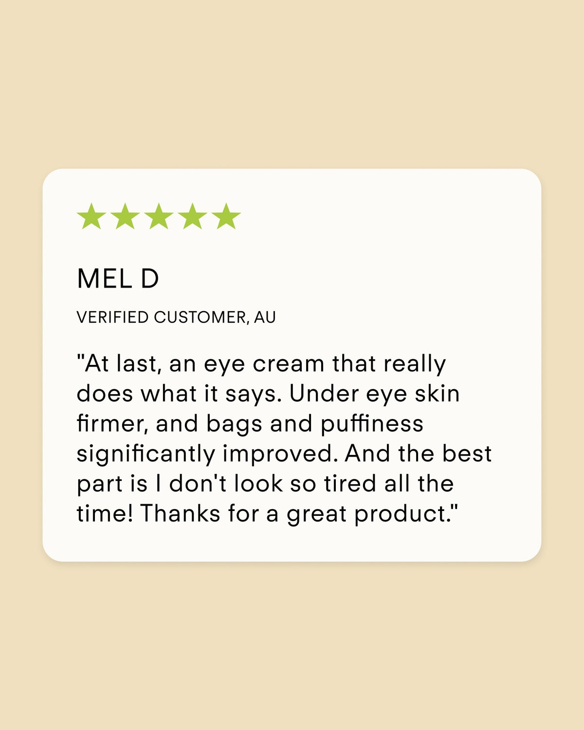 Firm Holiday Gift Set customer testimonial